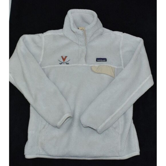 Patagonia Re-Tool Snap-T Women’s Jacket Size S Ivory Pullover Fleece -Flaws- - Picture 1 of 12